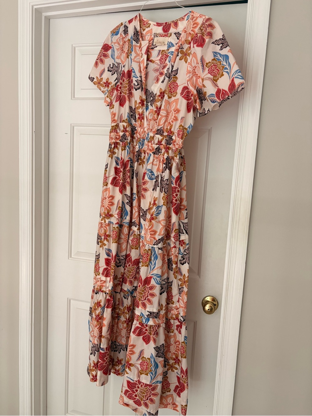 Anthropologie Tiered Somerset Maxi Dress Floral Print